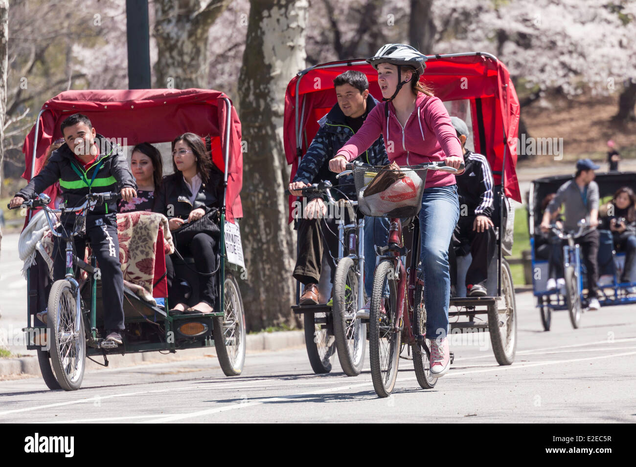 Pedicabs and Bikes, Central Park, NYC, USA Stock Photo Alamy