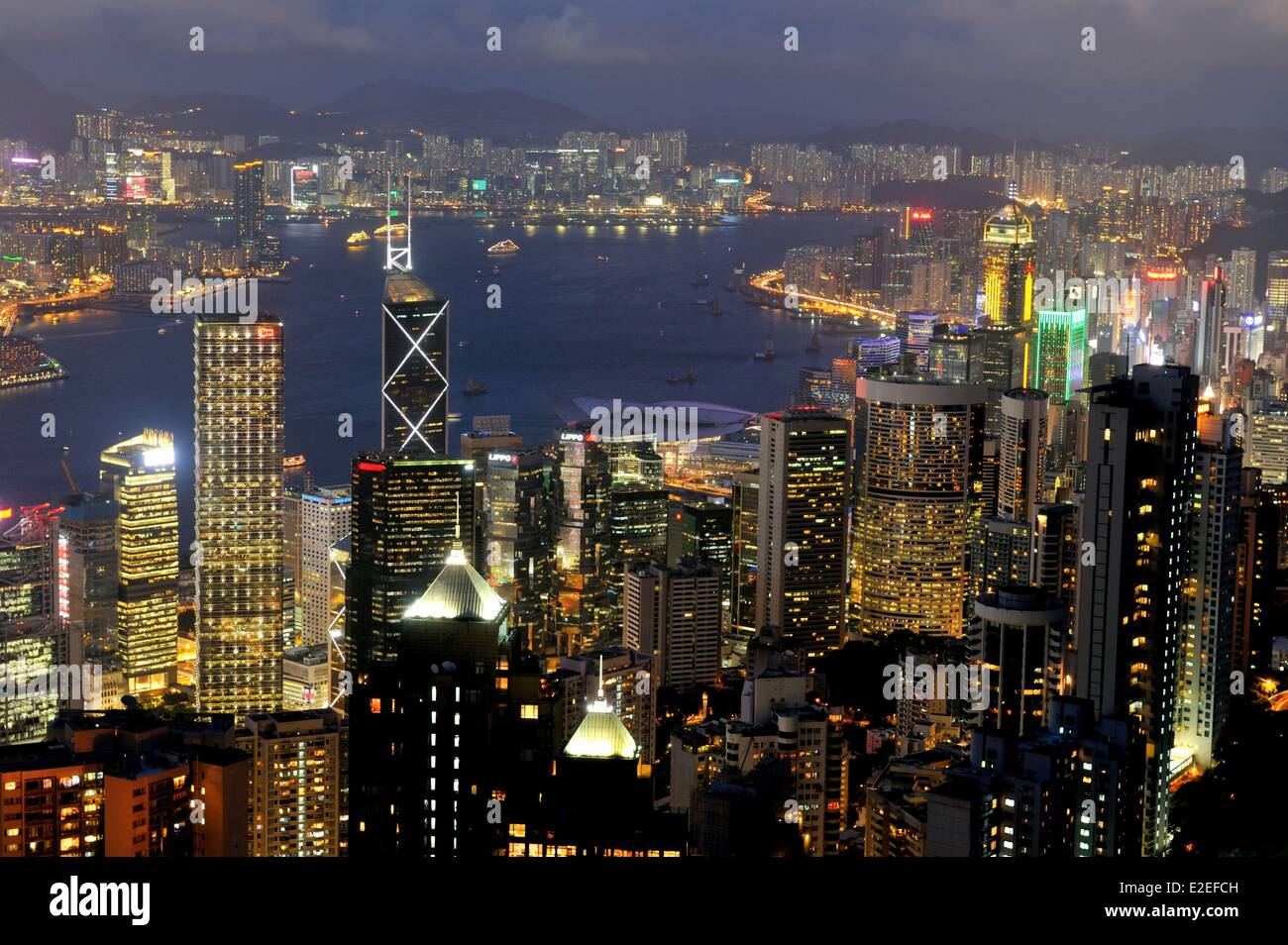 View from peak victoria on hong kong bay hi-res stock photography and ...