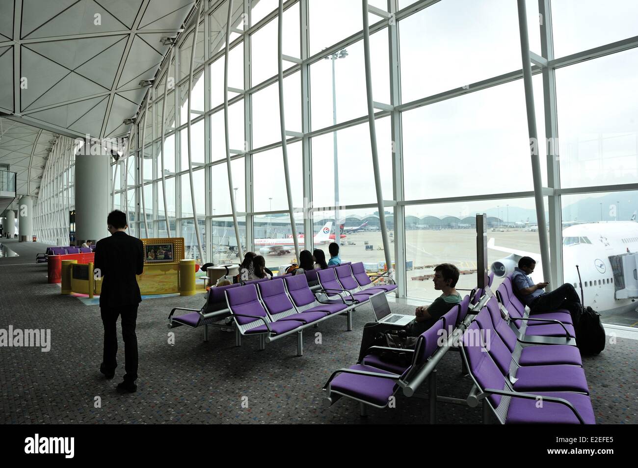 China, Hong Kong, CHong Kong Chek Lap Kok International Airport Stock Photo