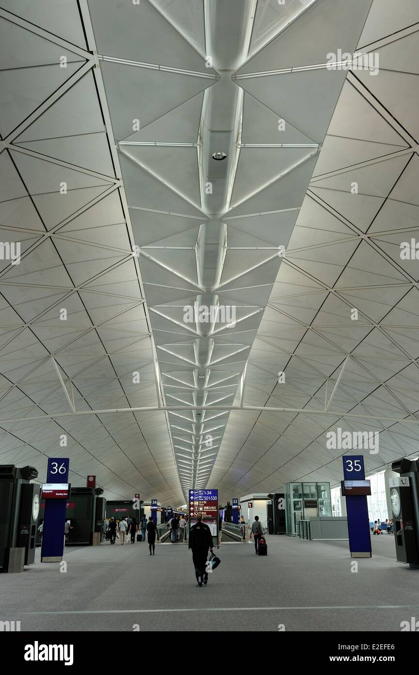 China, Hong Kong, CHong Kong Chek Lap Kok International Airport Stock Photo