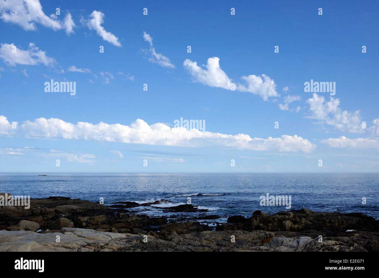 Sea Point beach near Cape Town with view of the Atlantic ocean. Stock Photo