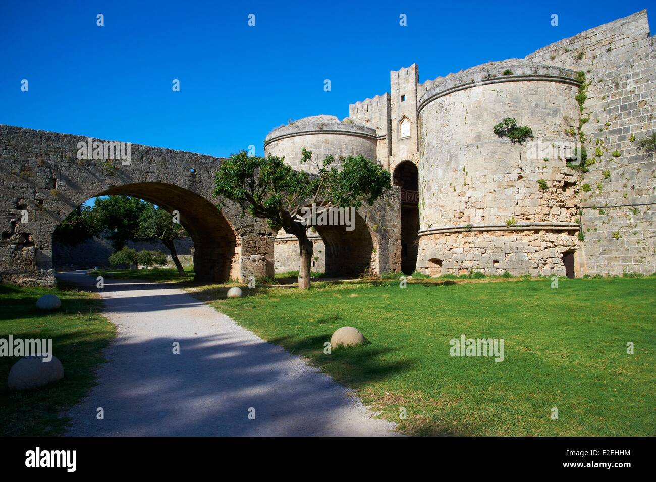 Greece Dodecanese Rhodes island Rhodes city old town medieval city ...