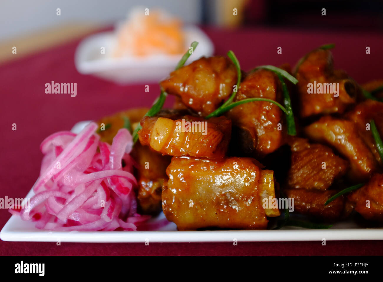 Suon Ram Man - Vietnamese Caramelised Pork Ribs Stock Photo
