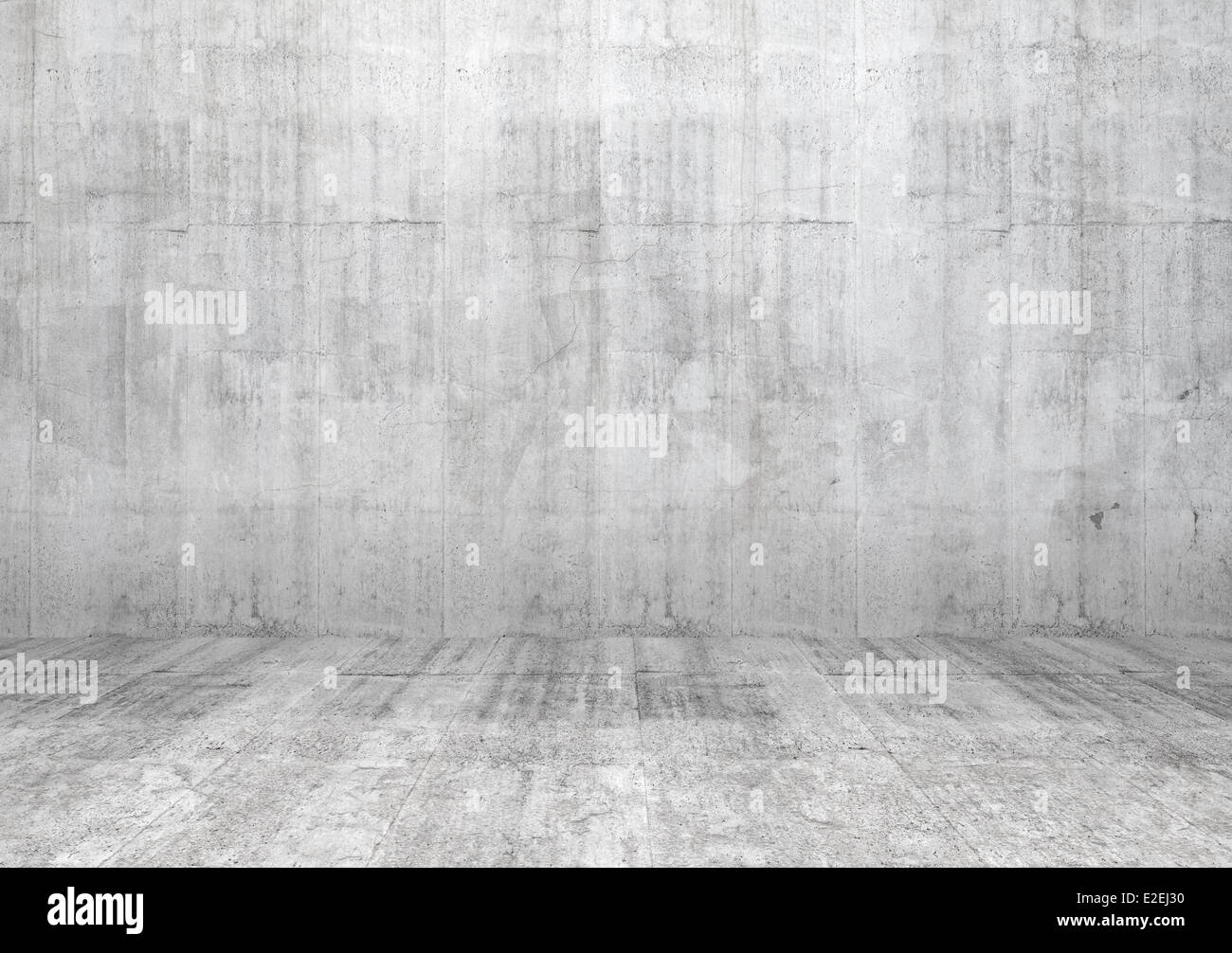 Abstract white interior of empty room with concrete wall and floor ...