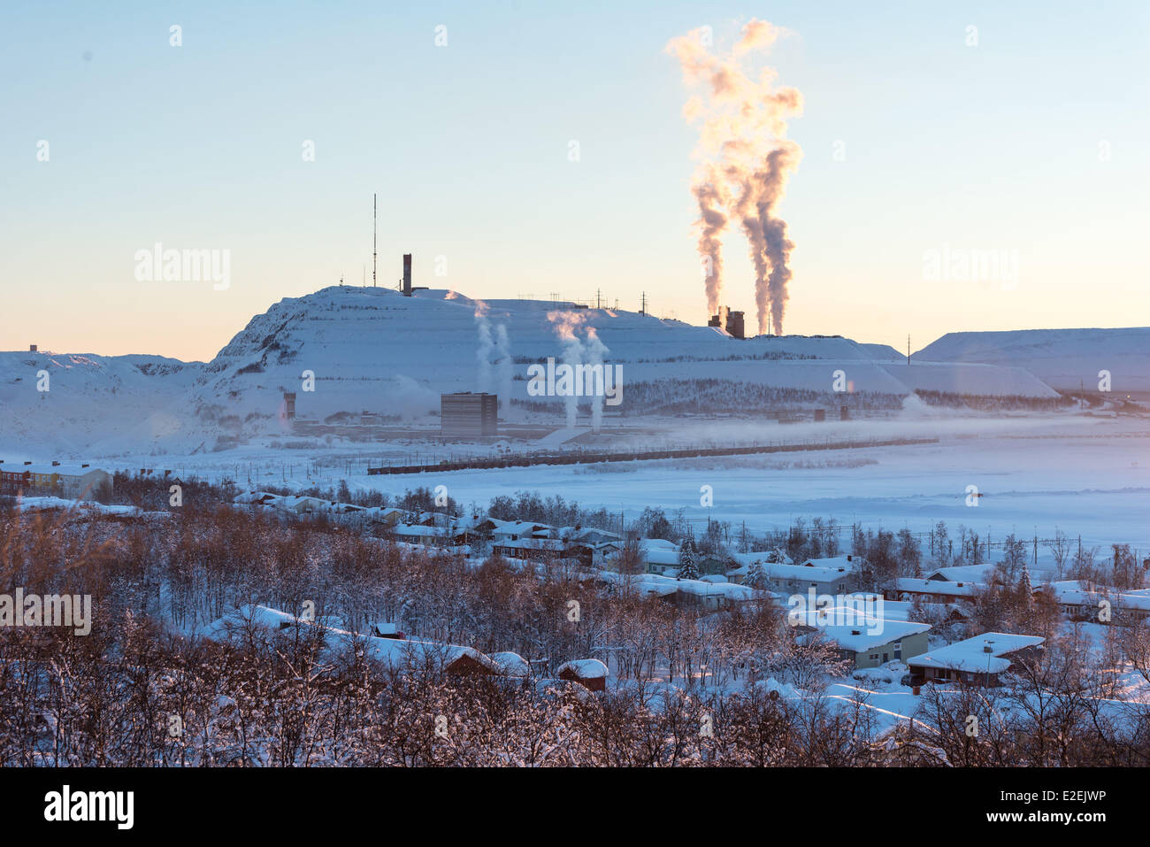 Sweden, Lapland, Norrbotten, Kiruna, the largest and most modern underground iron ore mine in the world in Swedish Lapland Stock Photo