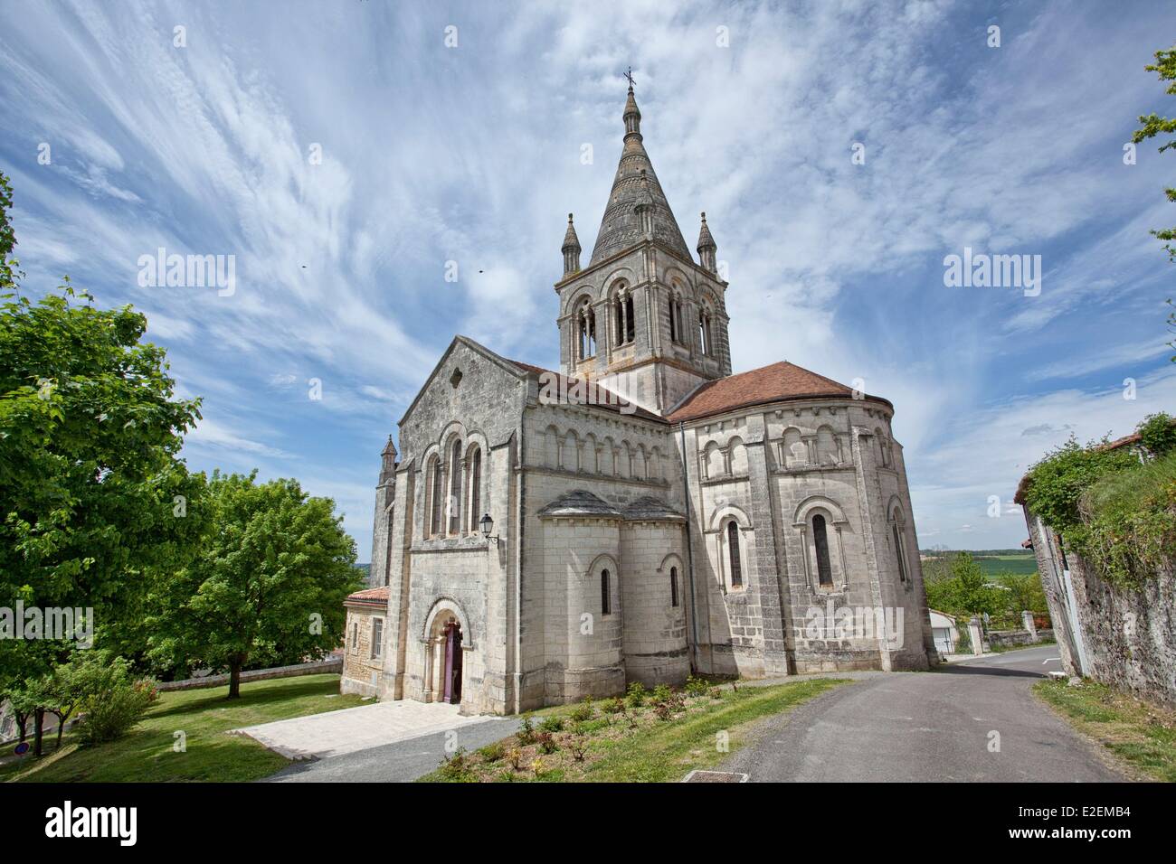 France, Charente , Villebois Lavalette, the church Stock Photo Alamy