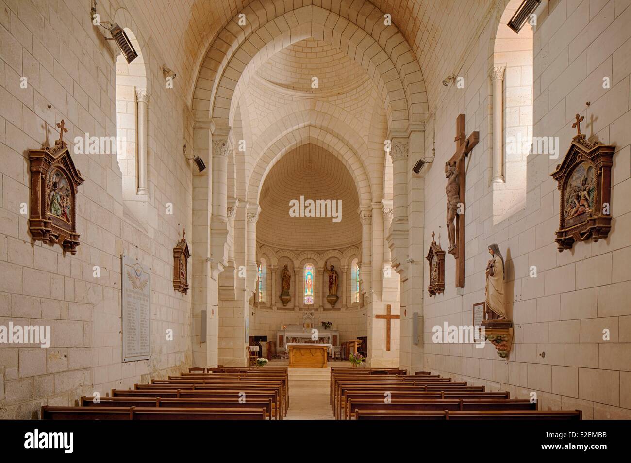 France, Charente , Villebois Lavalette, the church Stock Photo Alamy