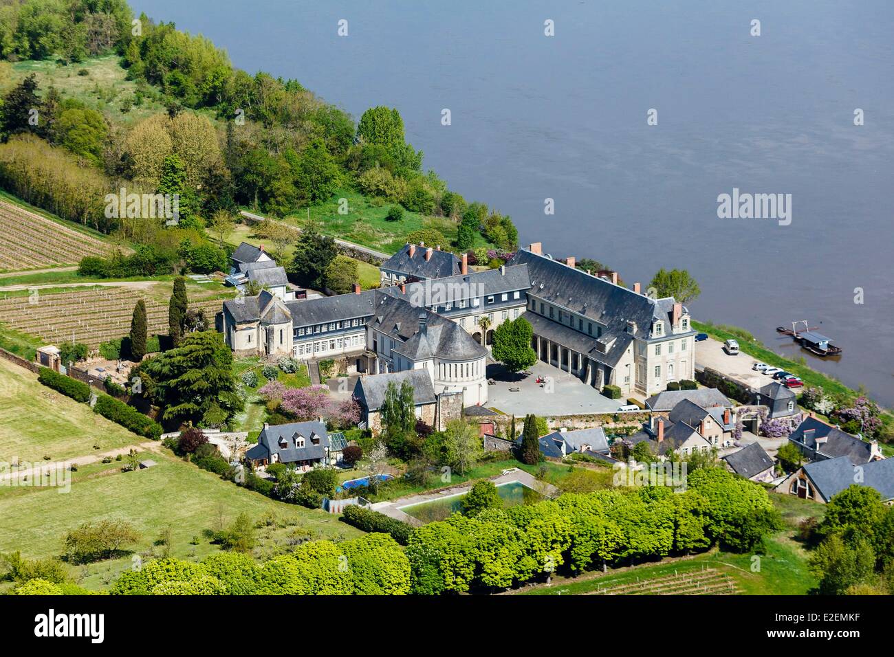 France, Maine et Loire, Le Thoureil, Abbaye de Saint Maur near the