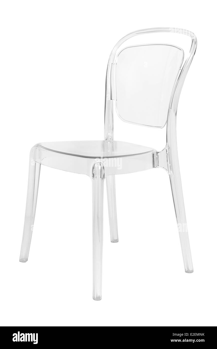 Clear Acrylic Chair Stock Photo