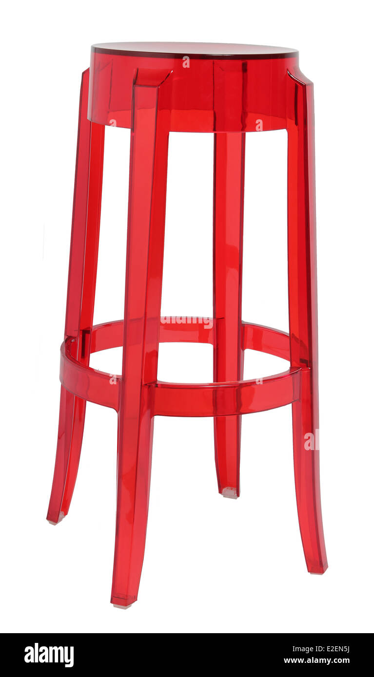 Red Bar Stool Stock Photo Alamy