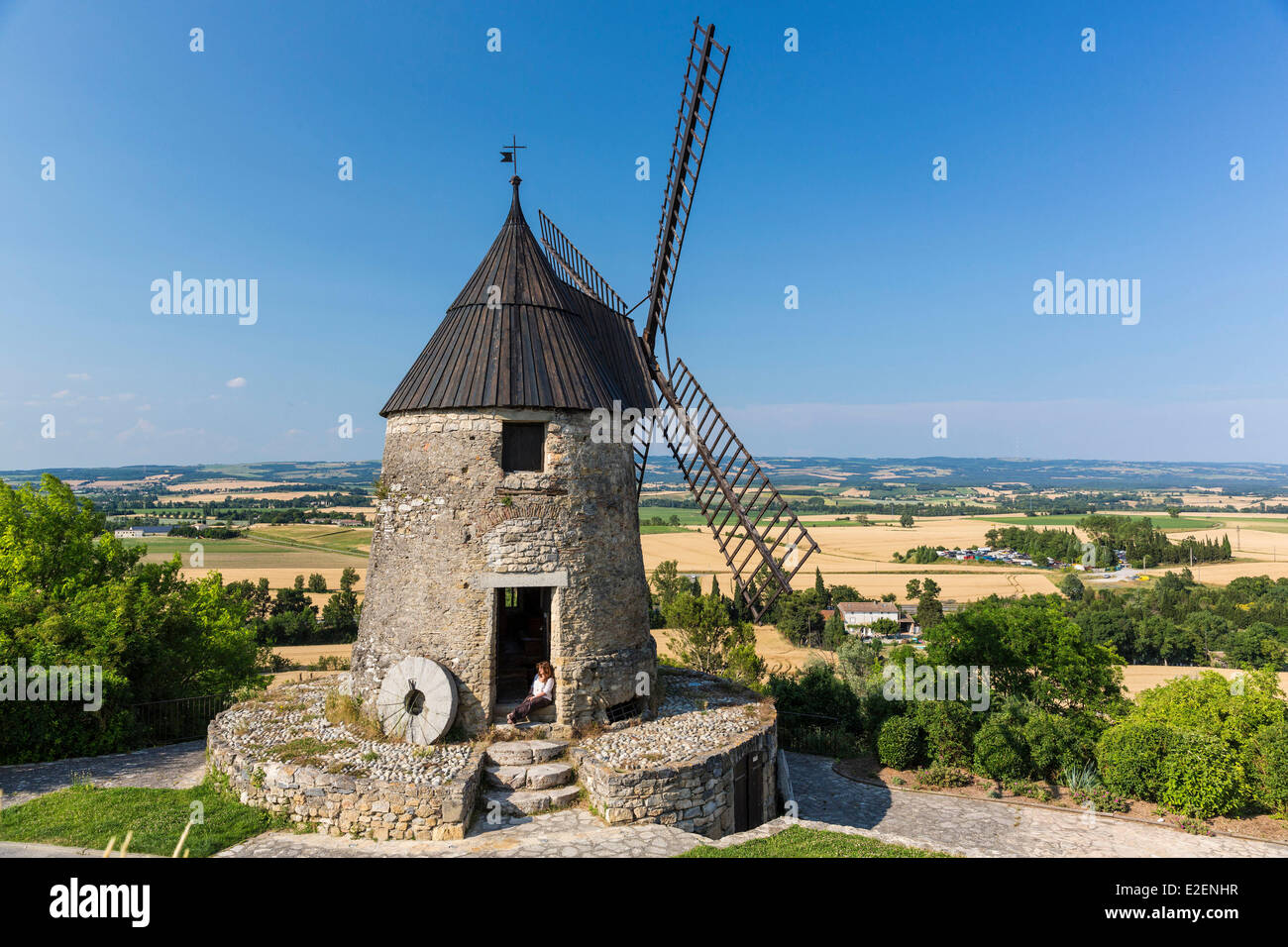 France, Aude, Castelnaudary, the Cugarel mill Stock Photo