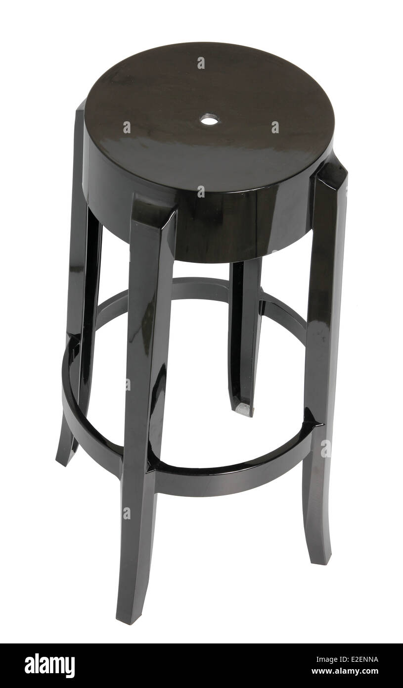 Black Bar Stool Stock Photo - Alamy