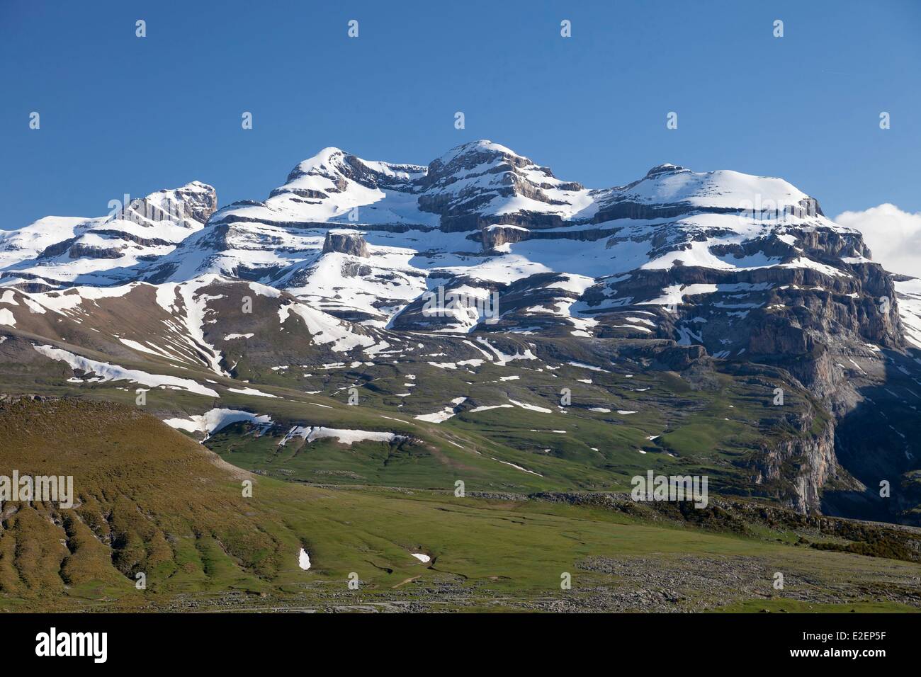 Spain Aragon Huesca province Ordesa y Monte Perdido National Park listed as World Heritage by UNESCO Nerin Vio valley Monte Stock Photo