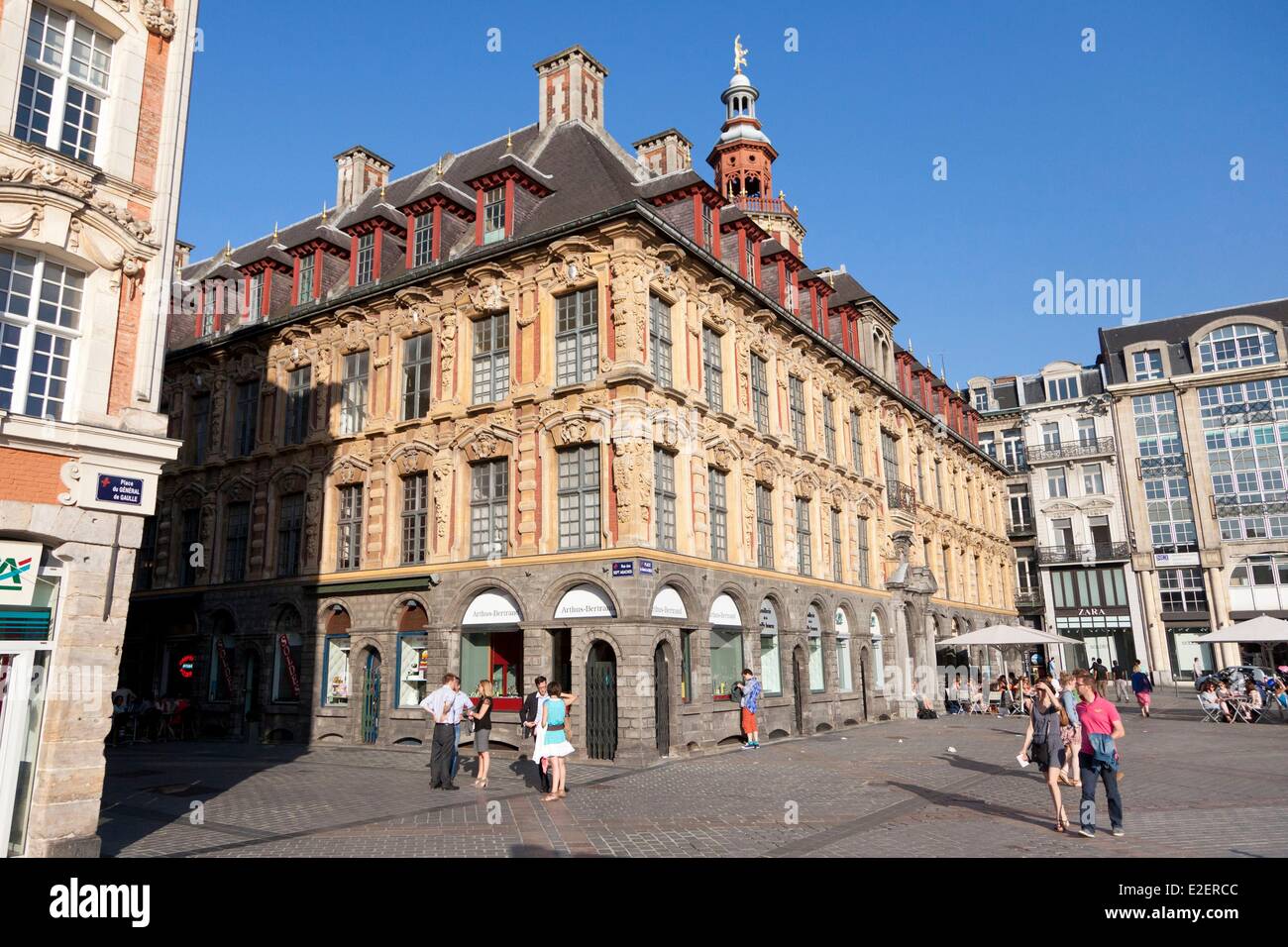 France, Nord, Lille, the old stock exchange Stock Photo