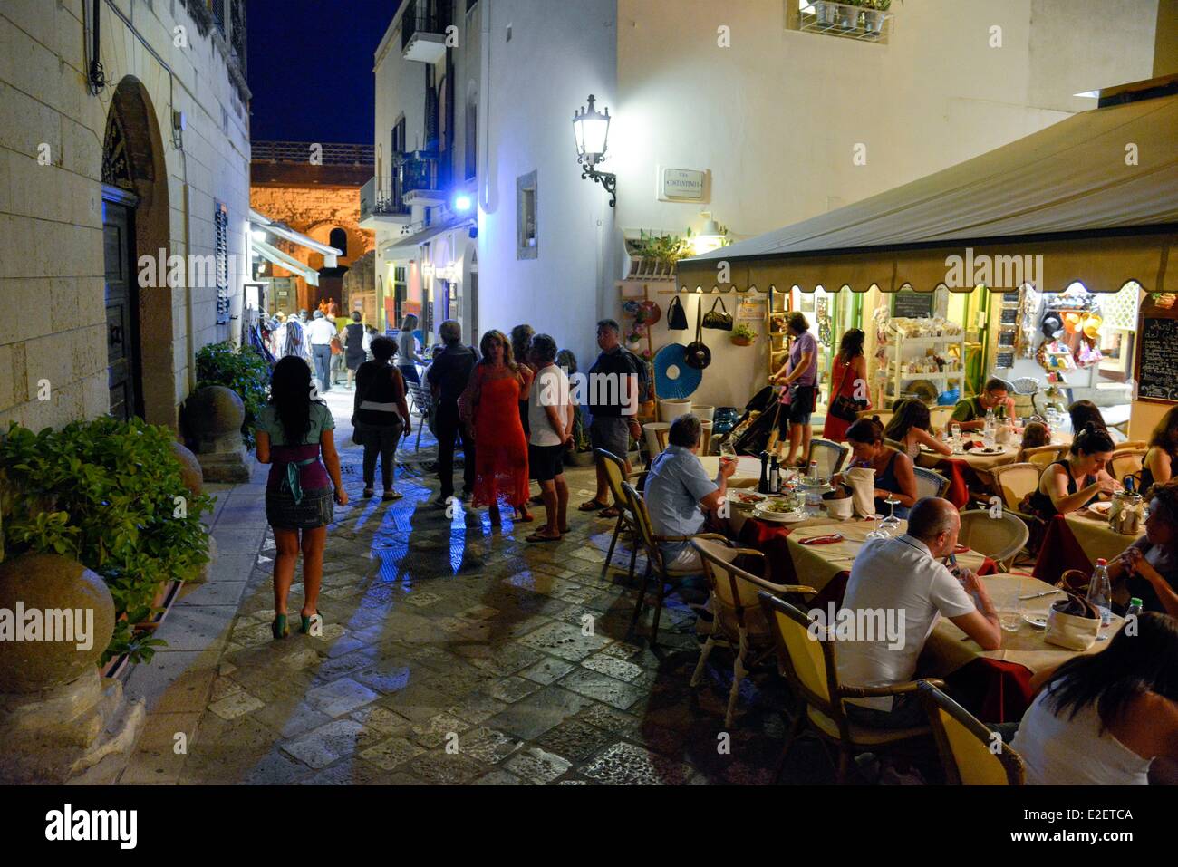 Italy, Puglia, Lecce province, Otranto, terrace of restaurant and Stock Photo 70397274 Alamy Italy, Puglia, Lecce province, Otranto, terrace of restaurant and Stock Photo 70397274 Alamy