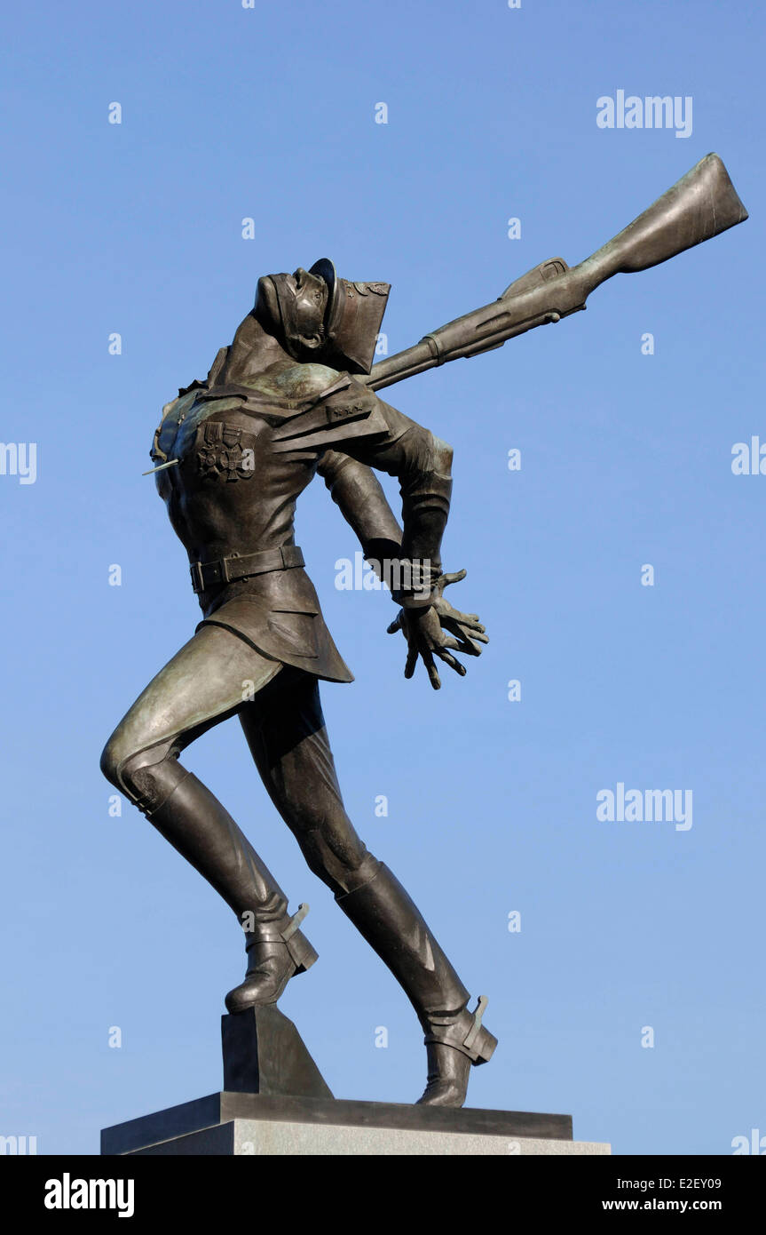 United States New Jersey Jersey City Exchange Place Katyn Memorial dedicated to the victims of the Katyn massacre in 1940 Stock Photo