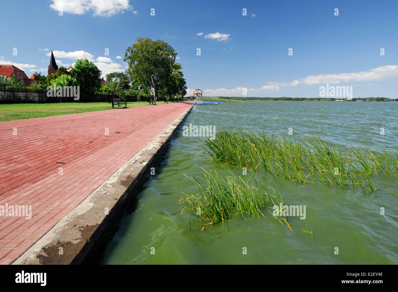 Poland, Western Pomerania, Nowe Warpno, shores and marina on Lake Warpno and Szczecin Lagoon Stock Photo