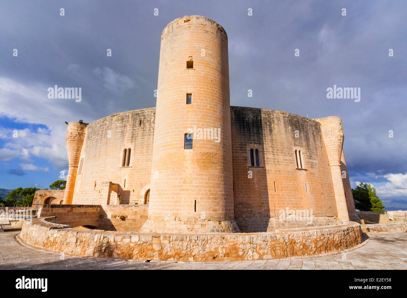 Spain, Balearic Islands, Majorca, Palma de Majorca, Bellver castle Stock Photo