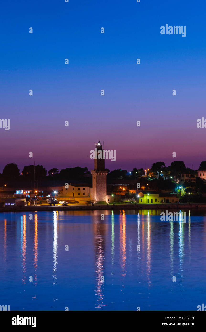 Spain, Balearic Islands, Majorca, Palma de Majorca, lighthouse Stock Photo