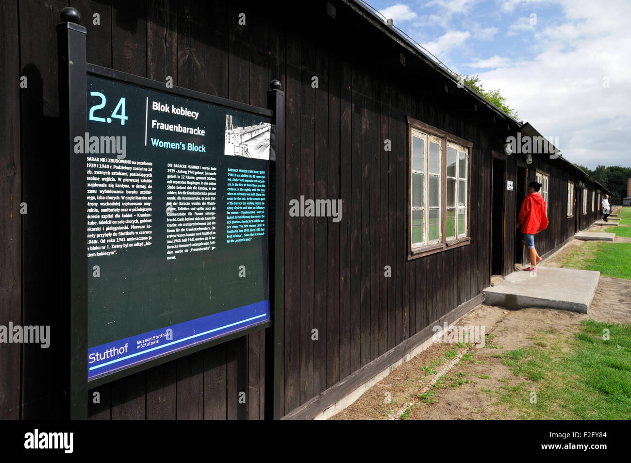 Poland, Pomerania, Sztutowo, concentration camp of Stutthof, former camp, women's block Stock Photo
