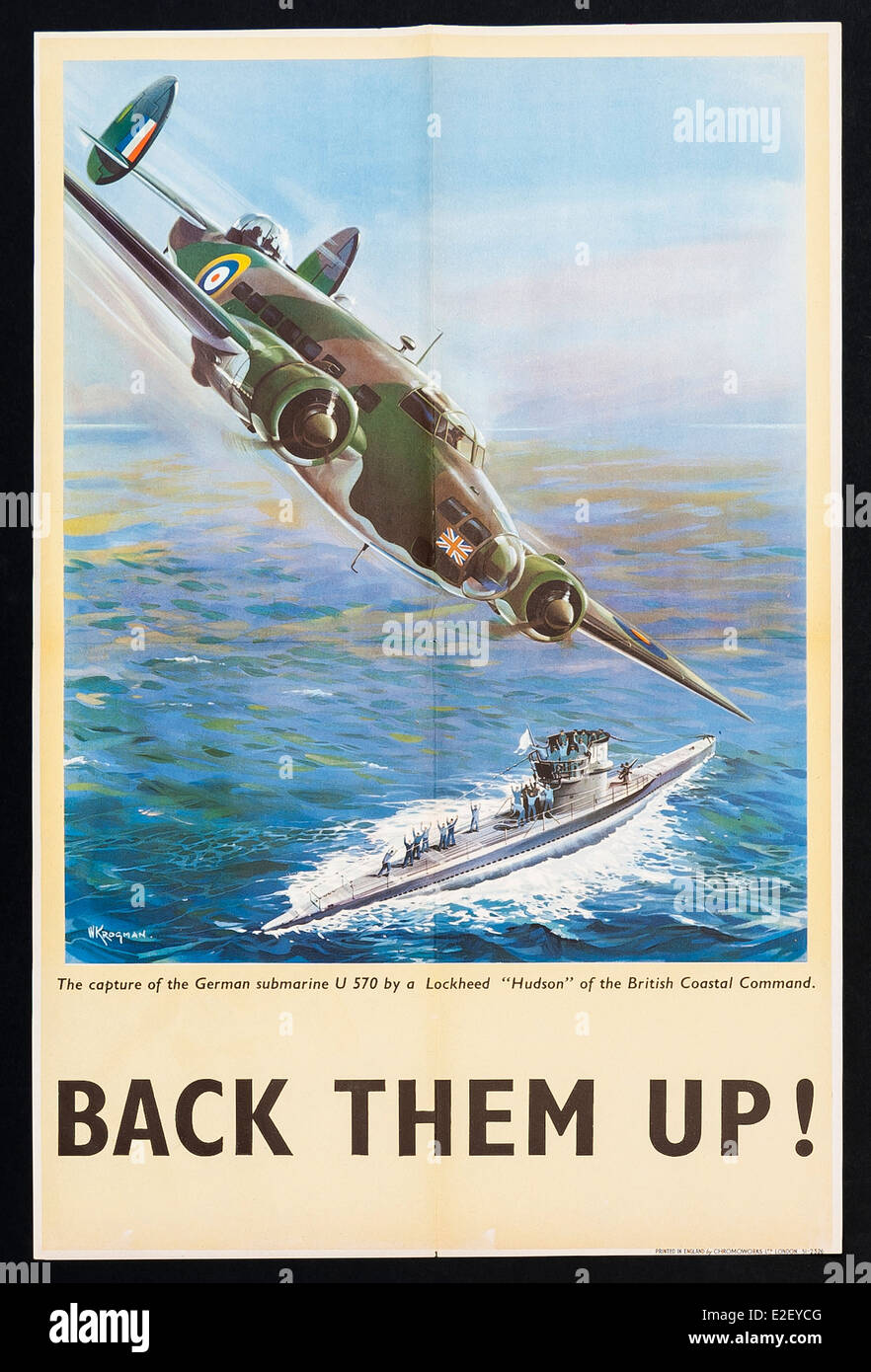 British Second World War propaganda poster Stock Photo