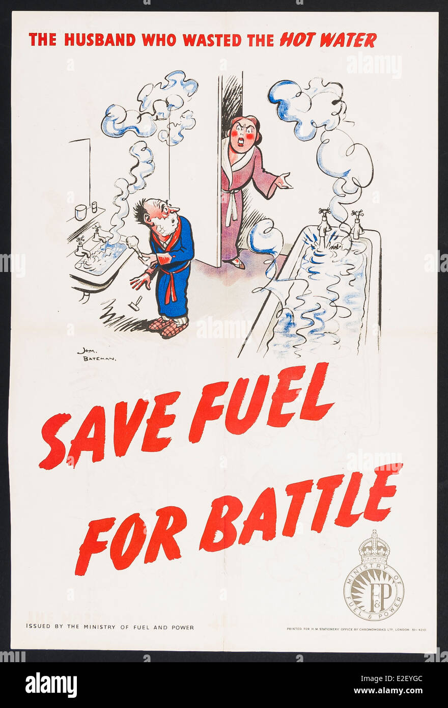 British Second World War propaganda poster Stock Photo