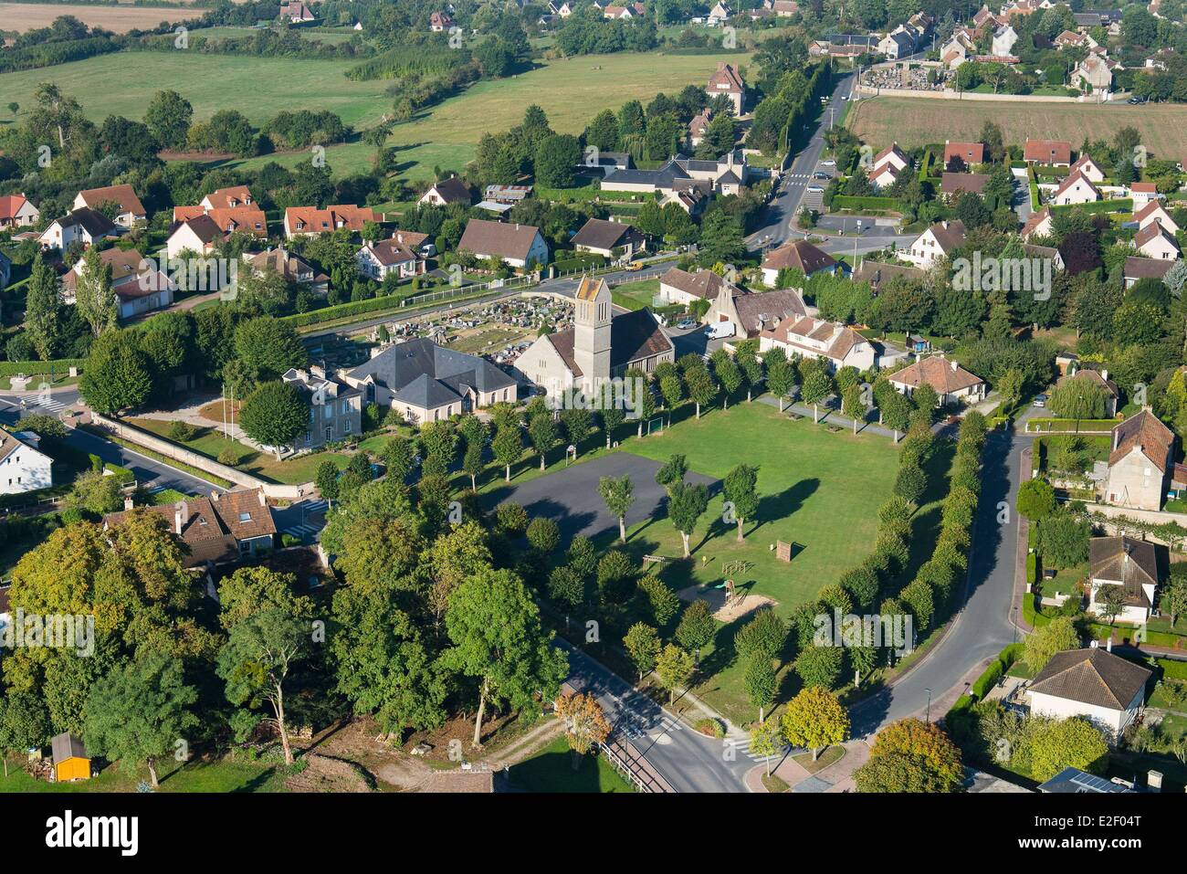 France, Calvados, Breville les Monts (aerial view) Stock Photo