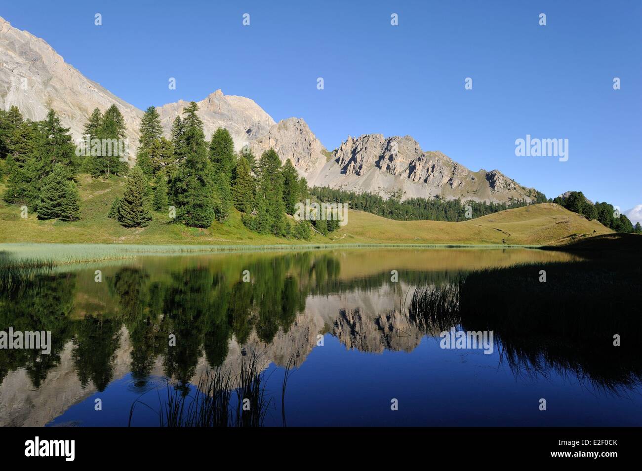 France, Hautes Alpes, near Ceillac, Lac Miroir (2214 m), regional natural  park of Queyras Stock Photo - Alamy