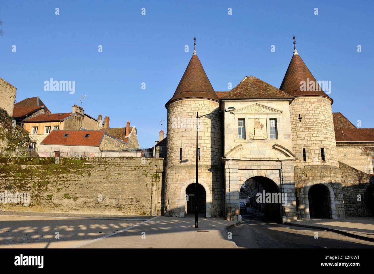 France, Doubs, Besancon, the historic center, The Rivotte gate Stock Photo