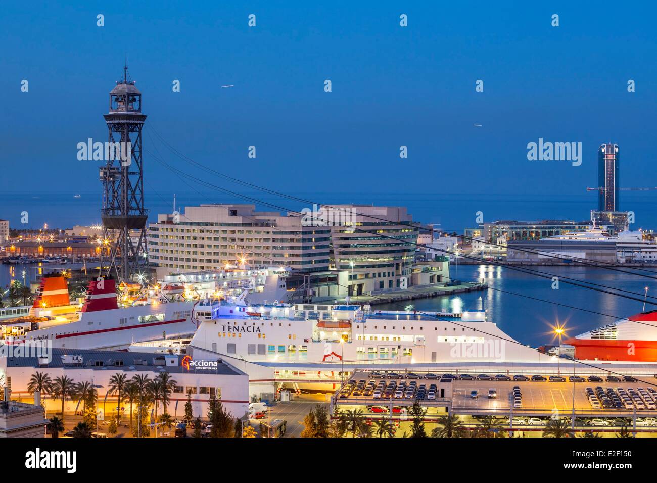 Spain, Catalonia, Barcelona, Barceloneta, Port Vell Stock Photo