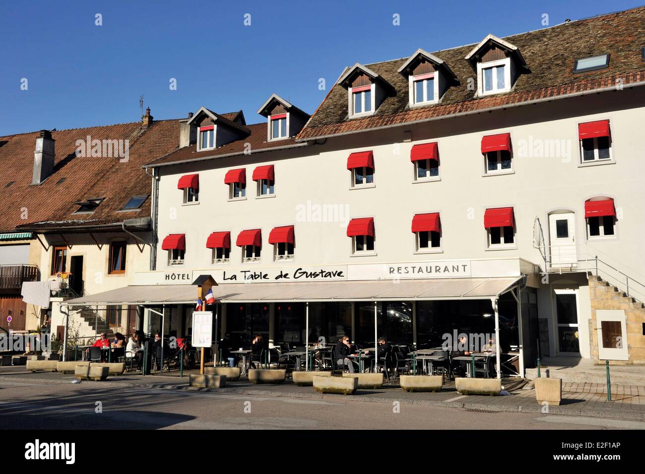 France, Doubs, Ornans, La Table de Gustave Hotel Stock Photo