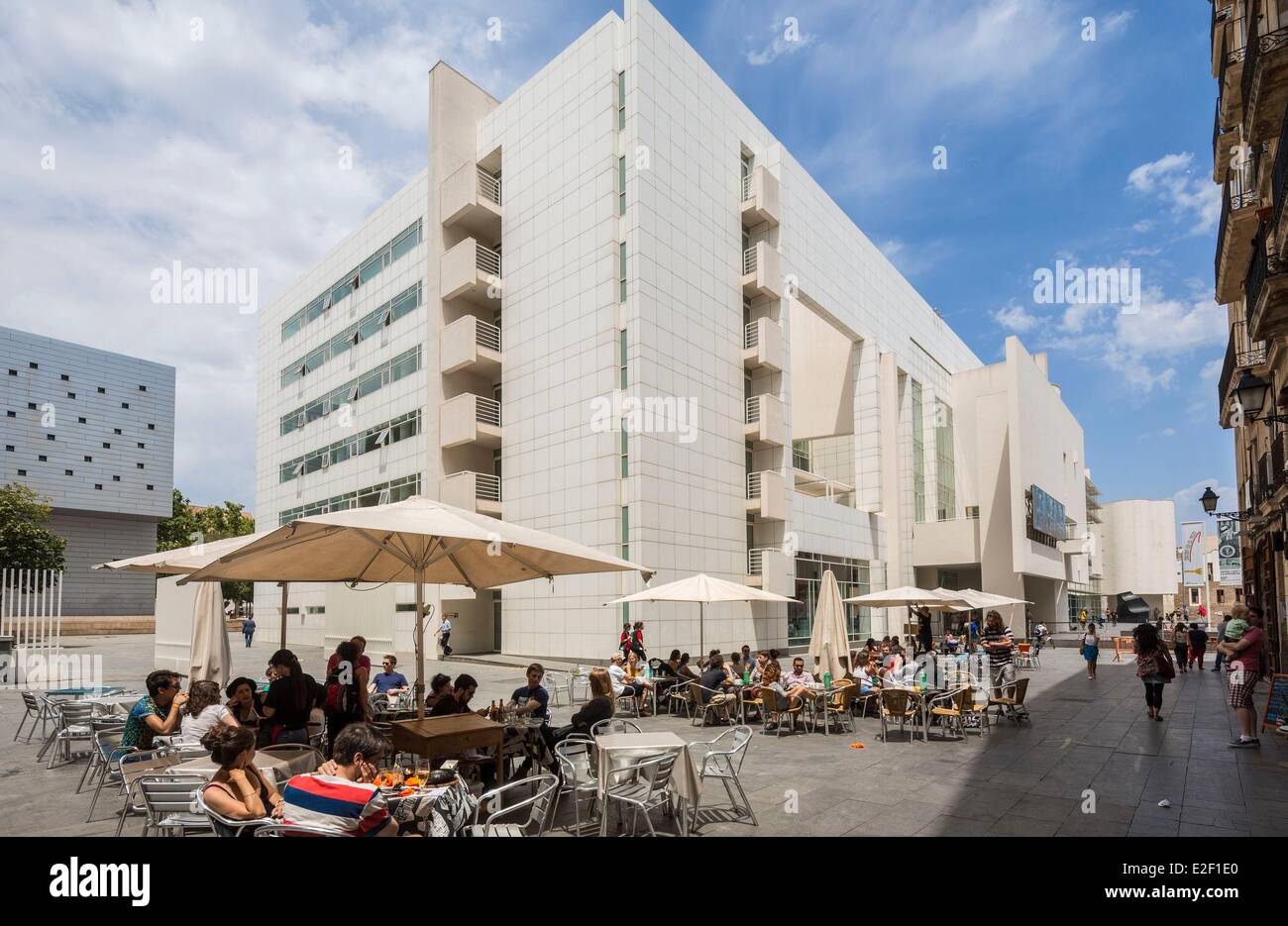 Spain, Catalonia, Barcelona, Raval, MACBA Museum of Contemporary Art of Barcelona Stock Photo