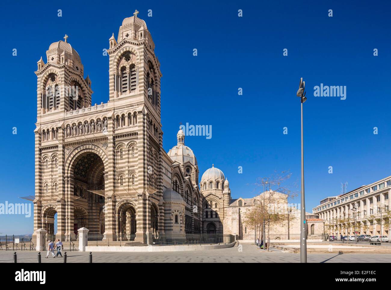 France Bouches du Rhone Marseille European Capital of Culture 2013 2nd District Euro-Mediterranean area La Major cathedral of Stock Photo