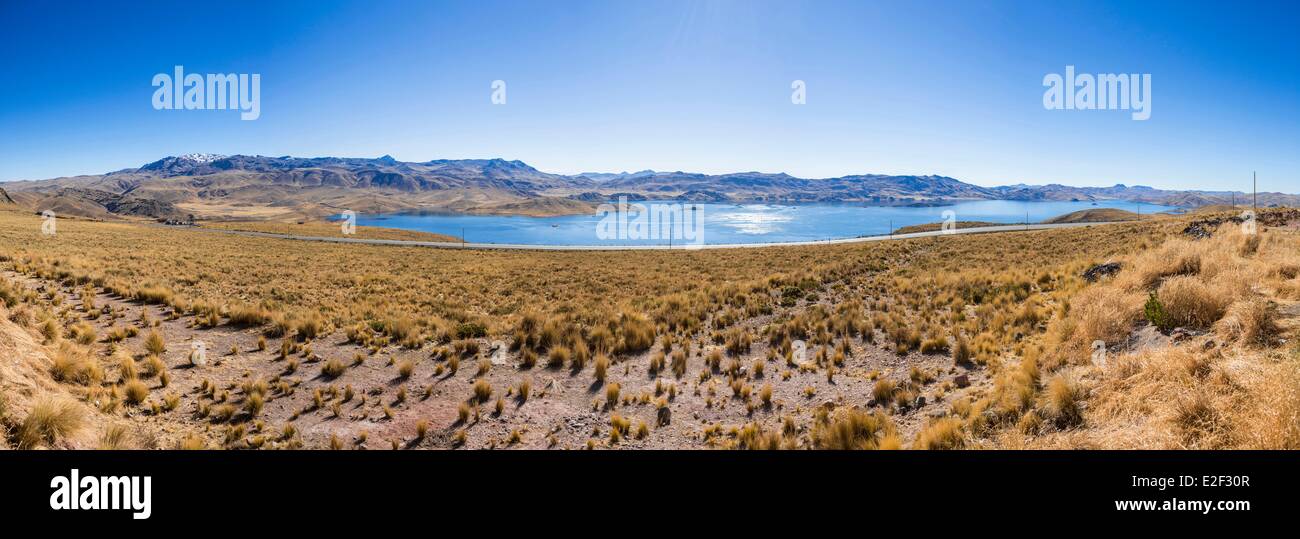 Peru, Puno Province, Lagoon Lagunillas Stock Photo
