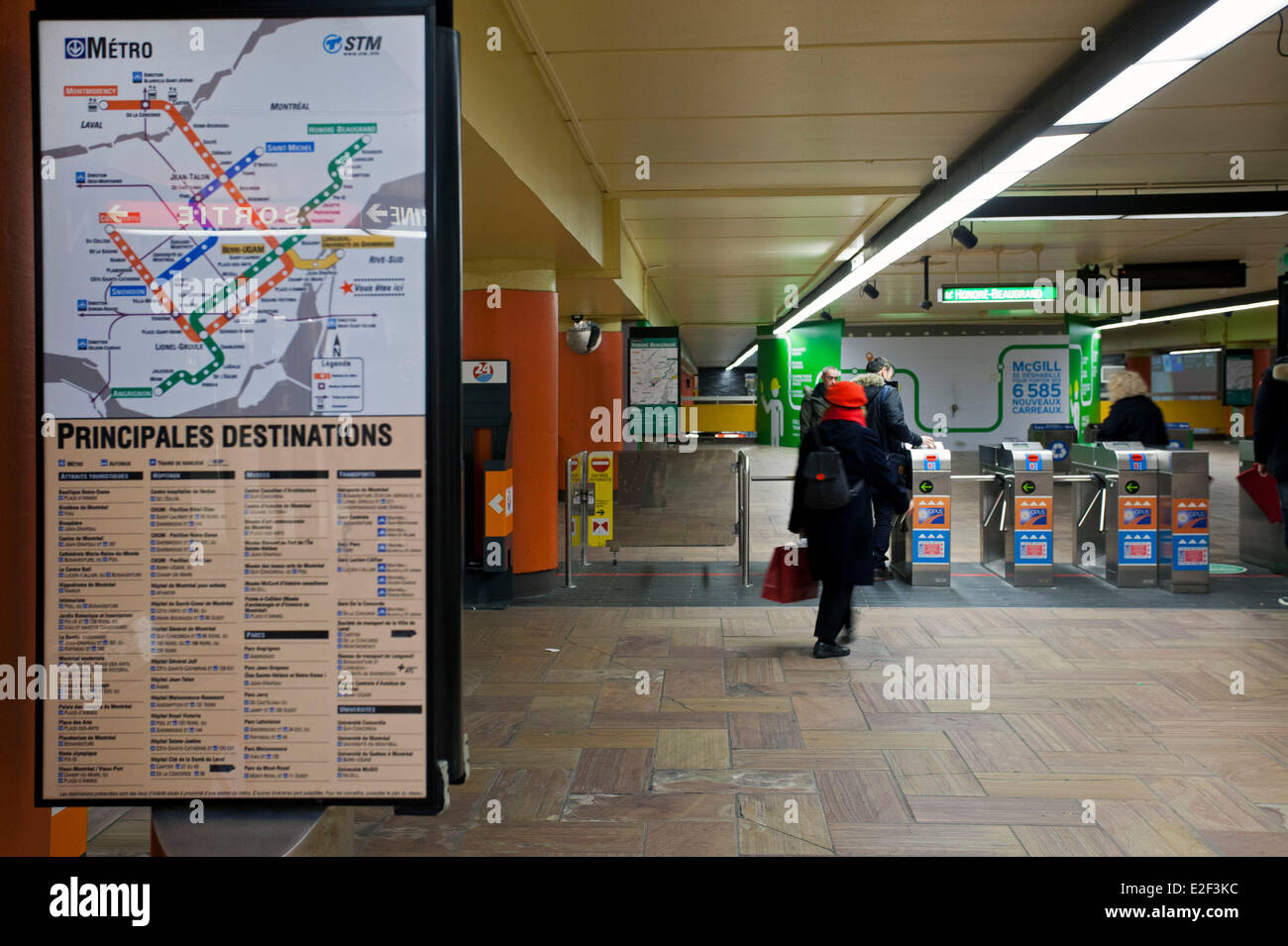 Canada, Quebec province, Montreal, the Underground City, McGill metro station Stock Photo