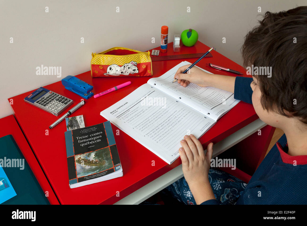 Exercice Homework School exercice book hi-res stock photography and images - Alamy