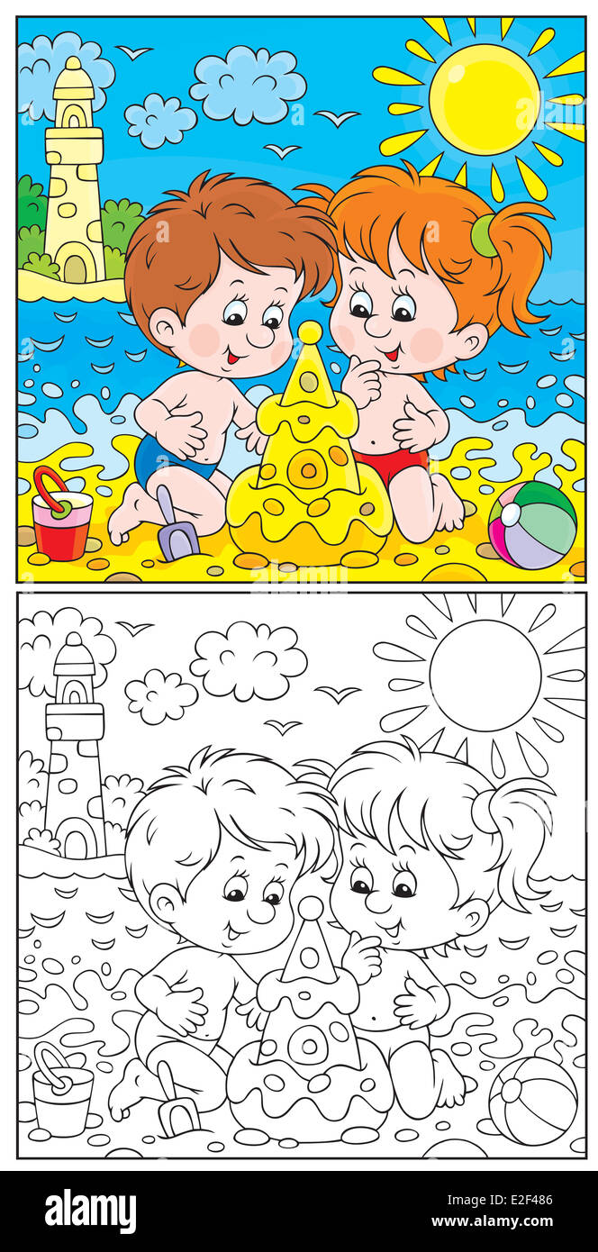 Sand Drawing Friends Stock Photos & Sand Drawing Friends Stock Images