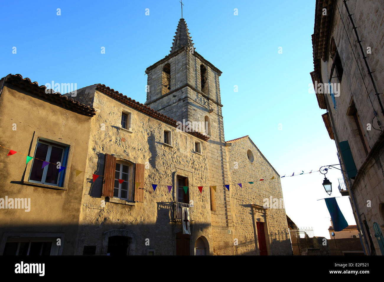 France, Bouches du Rhone, Saint Mitre les Remparts, church Stock Photo