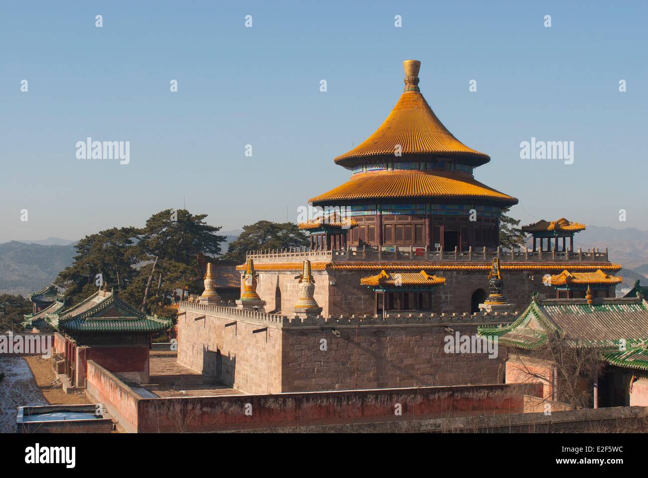 China Hebei Province Chengde summer residence of the Manchu Emperors of the early Qing Dynasty Pule Temple the temple of Stock Photo