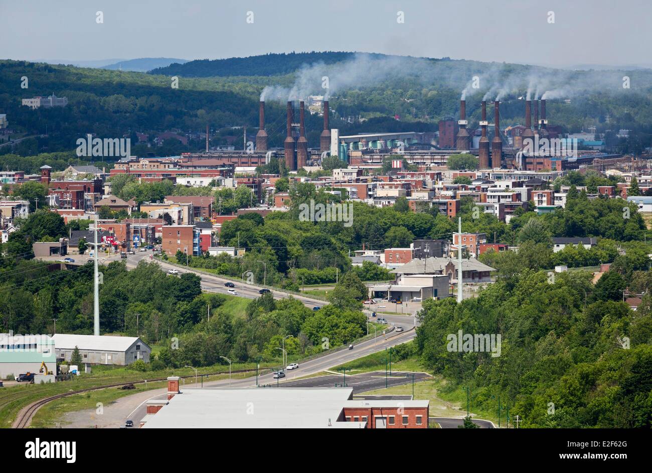 Canada, Quebec, Mauricie, city of Shawinigan, aluminum plant Rio Tinto Alcan Stock Photo