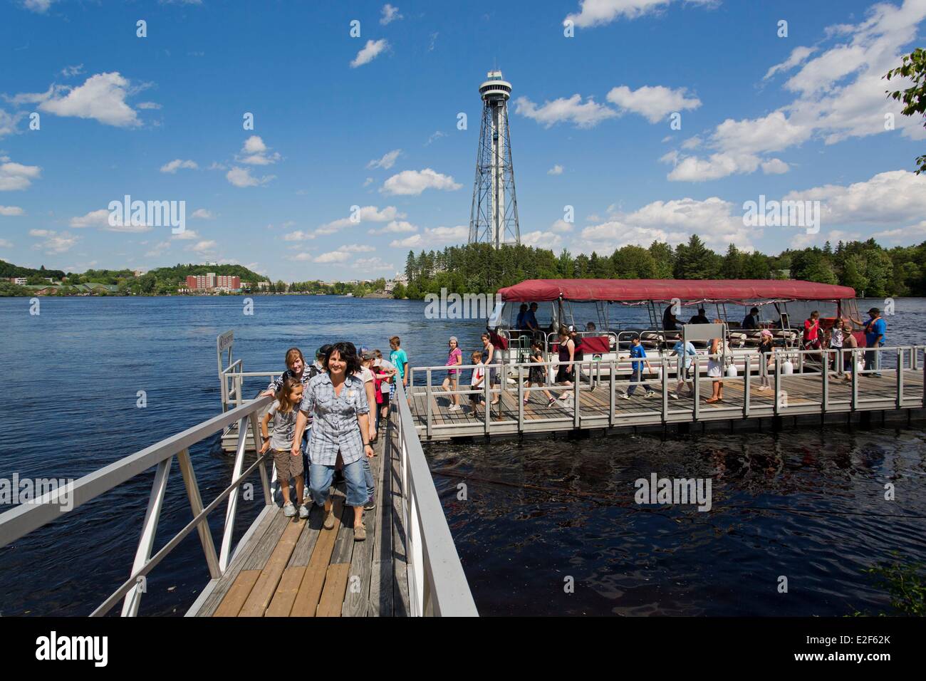 Canada, Quebec, Mauricie, city of Shawinigan, the Energy City, tour with a group of students Stock Photo