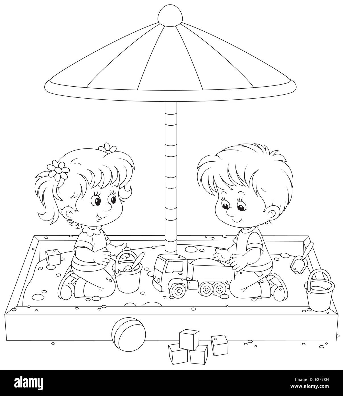 Sandbox Clipart Black And White