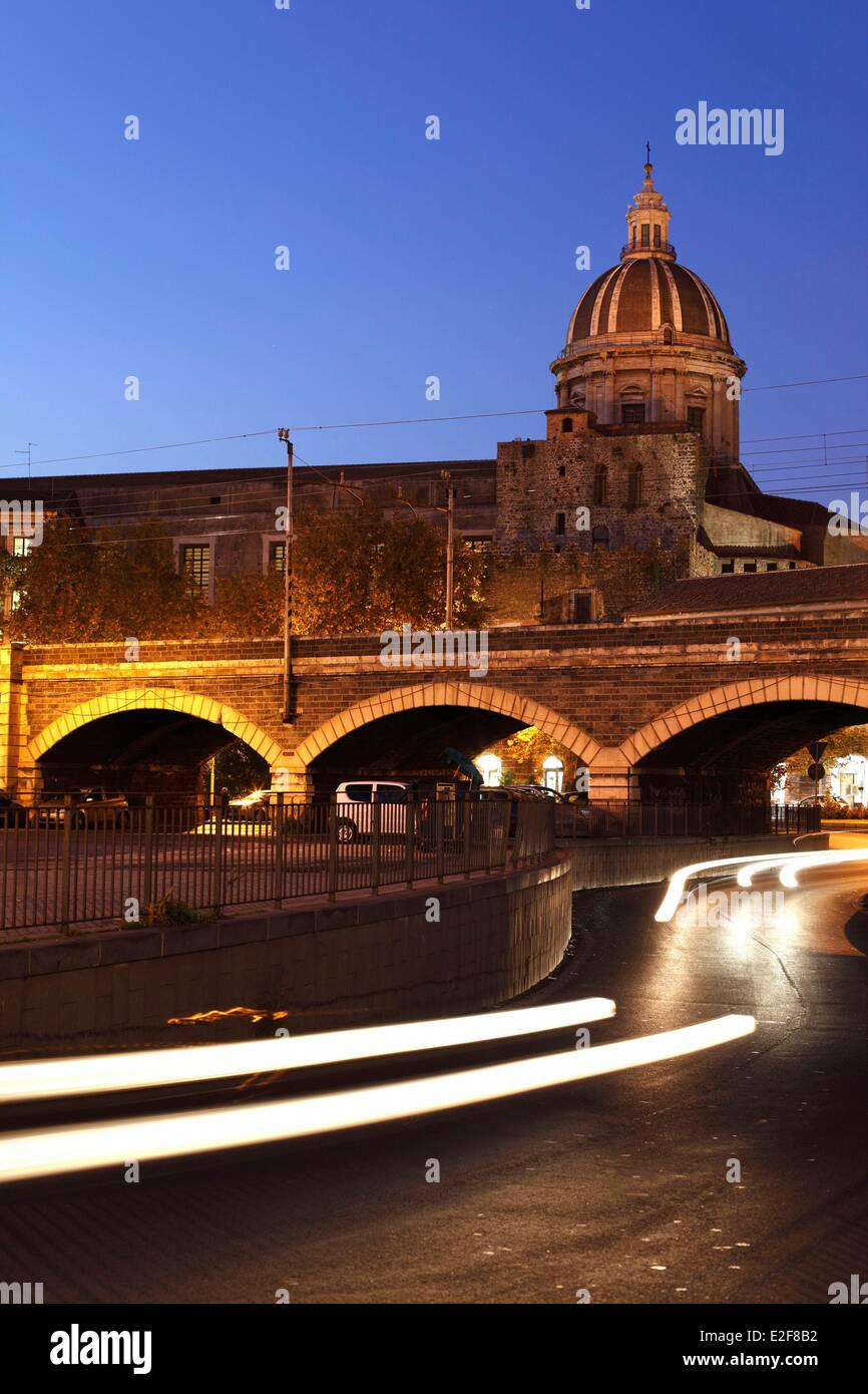 Italy, Sicily, Catane, Arches of marine Stock Photo