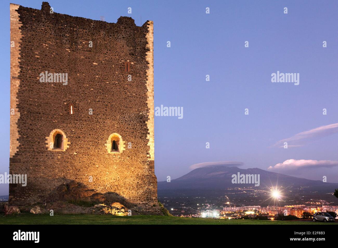 Italy, Sicily, Catania, Patern≥, the Norman Castle Stock Photo