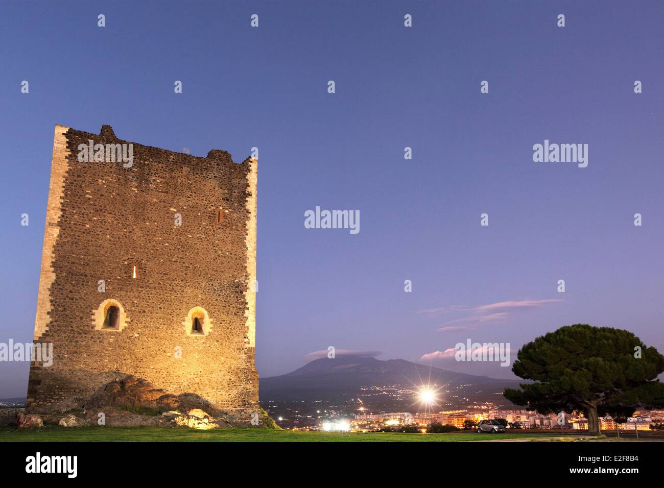 Italy, Sicily, Catania, Patern≥, the Norman Castle Stock Photo