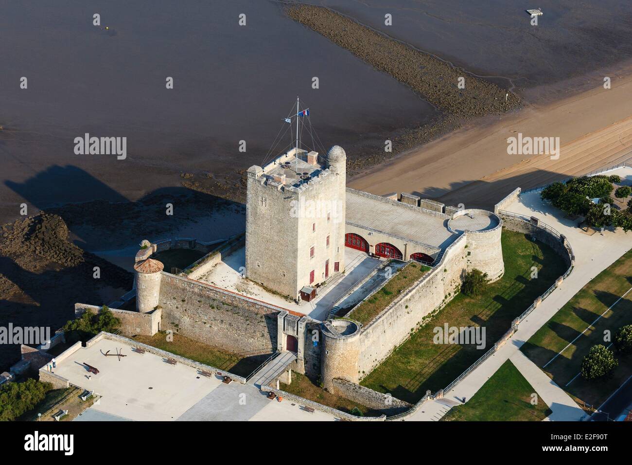 France, Charente Maritime, Fouras, Fort Vauban (aerial view) Stock Photo