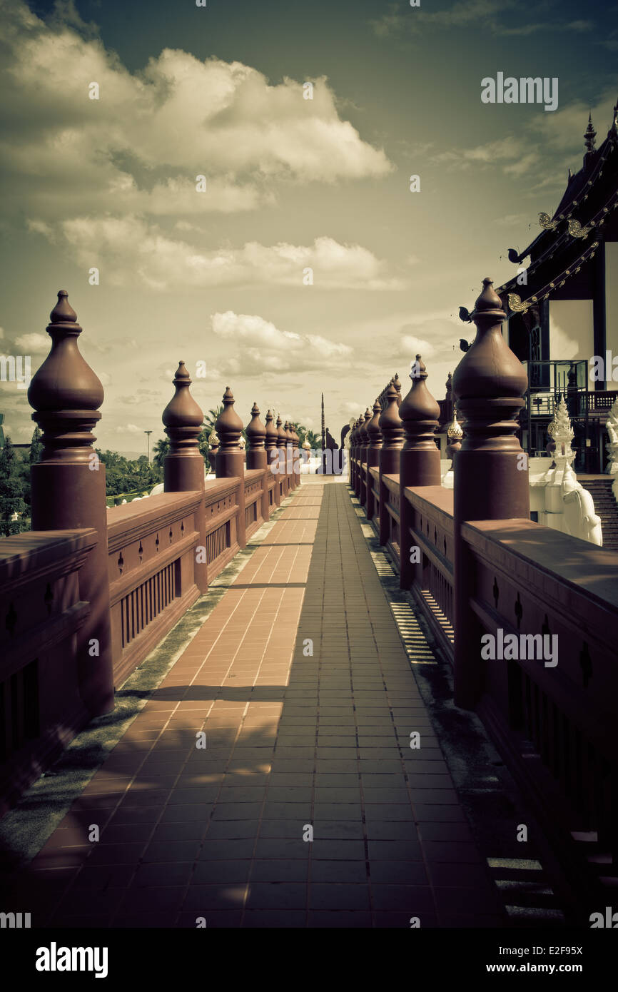 pathway northern thailand culture retro style Stock Photo