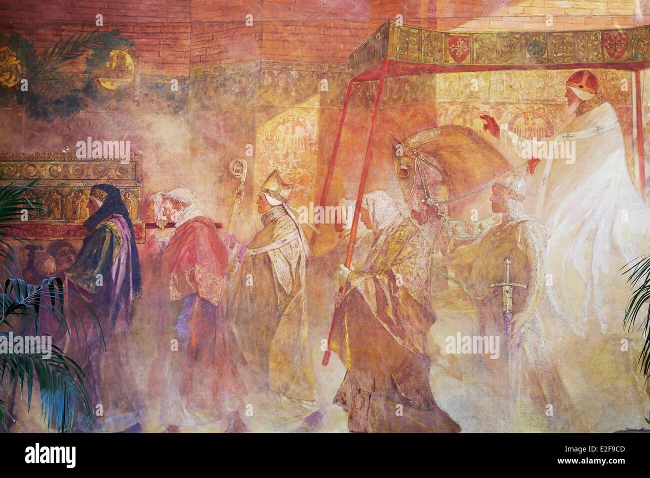 France Haute Garonne Toulouse Capitole Town Hall Benjamin Constant Painting Arrival Of Pope Urban Ii In Toulouse Stock Photo Alamy