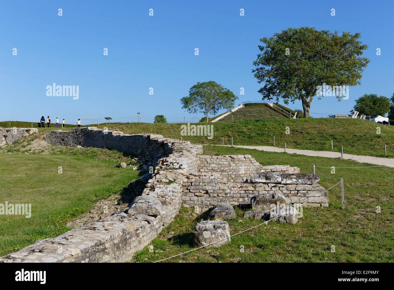 France Cote d'Or Alise Sainte Reine Alesia museum park Gallo Roman city vestiges on mont Auxois archaeological excavations Stock Photo