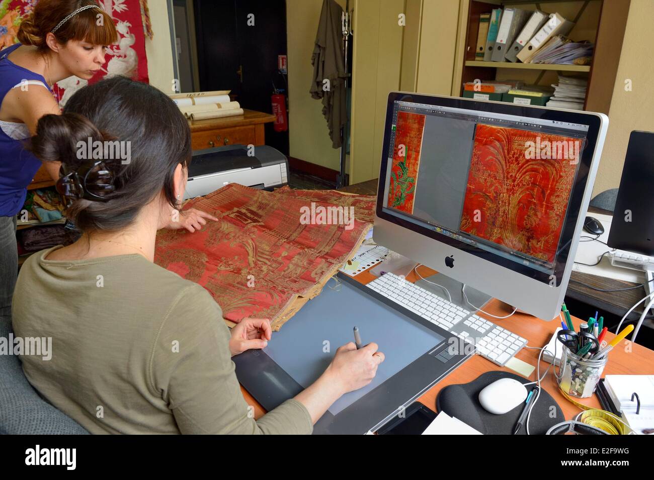 France Rhone Lyon La Croix Rousse District Silk manufacturer Prelle